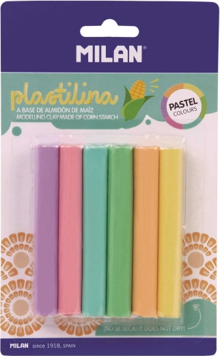 Plastilinas 6 vnt. pastelinių spalvų
