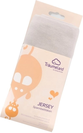 Träumeland įtempiama jersey paklodė 40 × 90 cm šviesiai pilka