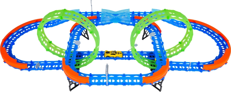 Dvi fluorescuojančios 360° kilpos