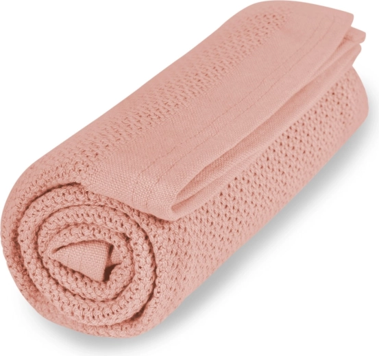VINTER & BLOOM Soft Grid Organic blanket Cloud Pink