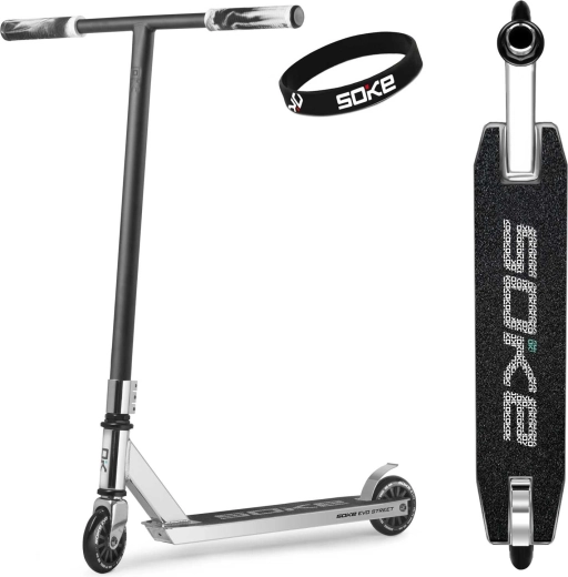 Soke EVO street silver laisvojo stiliaus paspirtukas