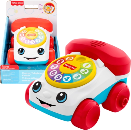 Fisher-Price Pull-Along Phone Car for Little Chatterboxes