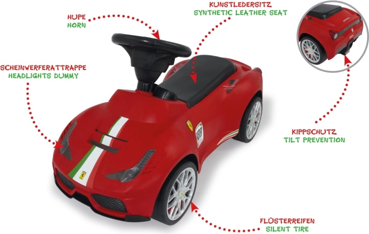 Jamara Ferrari 488 GTE raudona stumdomoji mašinėlė