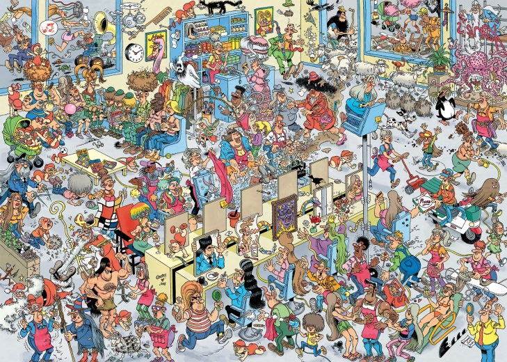 Dėlionė „Kirpykloje“ 1000 detalių, Jan van Haasteren