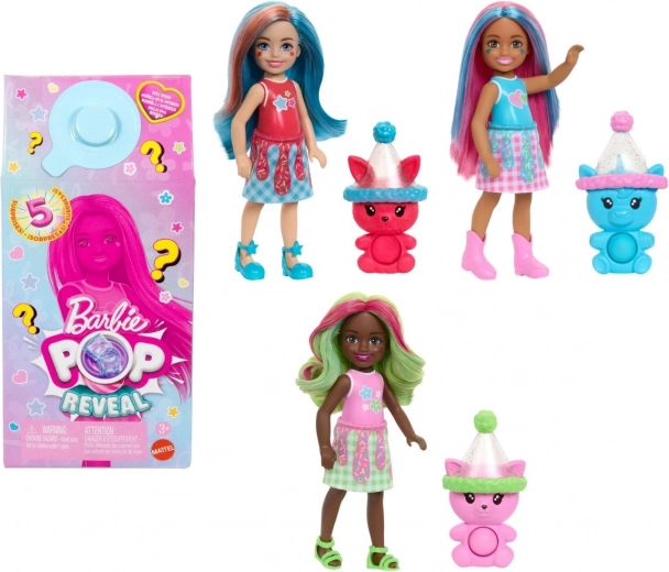 Barbie Pop Reveal Chelsea – staigmena su spalvos pasikeitimu