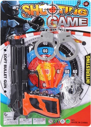 Police set with toy pistol for kids 20.5 cm