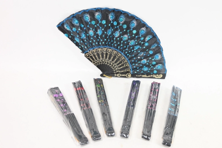 Decorative foil fans, set of 12