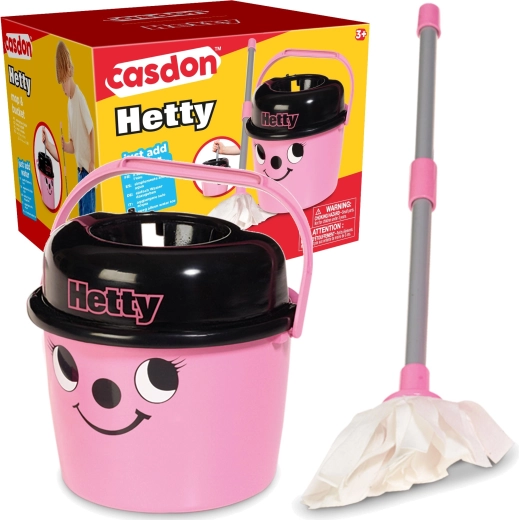 Vaikiškas valymo rinkinys Casdon Hetty su šluoste ir kibirėliu