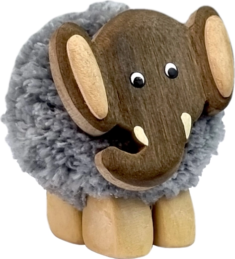 Vaikiška medinė figurėlė XL Pompon dramblys