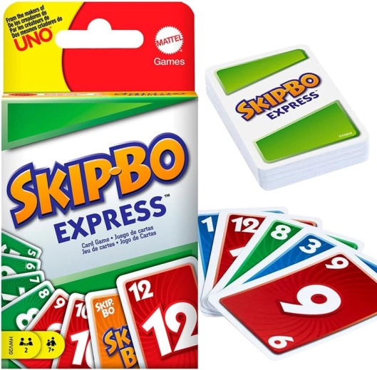 Mattel Skip-Bo Express – greitas strateginis kortų žaidimas