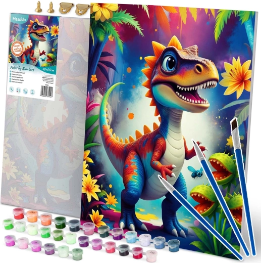 Tapyba pagal skaičius 40 × 50 cm – dinozauras MASSIDO