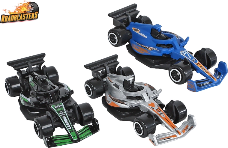 Metalinis bolidas Roadblasters 7,5 cm – rinkinys 3 vnt.