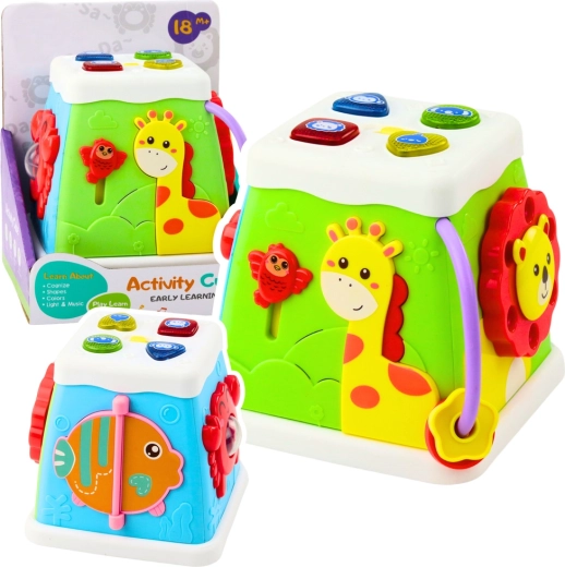 Multifunctional Interactive Educational Cube with Lights and Sounds