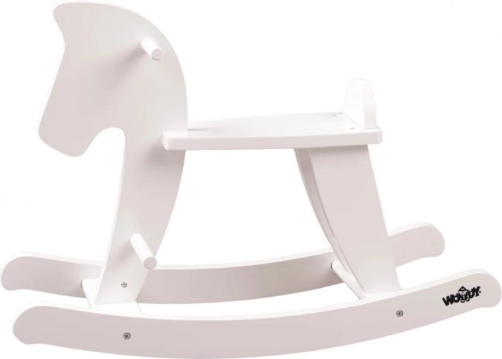 Medinis supamasis arkliukas – baltas