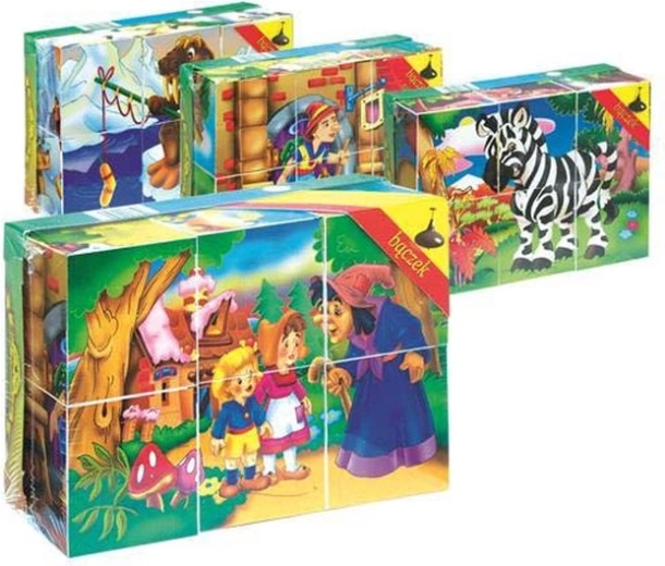 Mini paveikslėlių dėlionė – 6 kubeliai