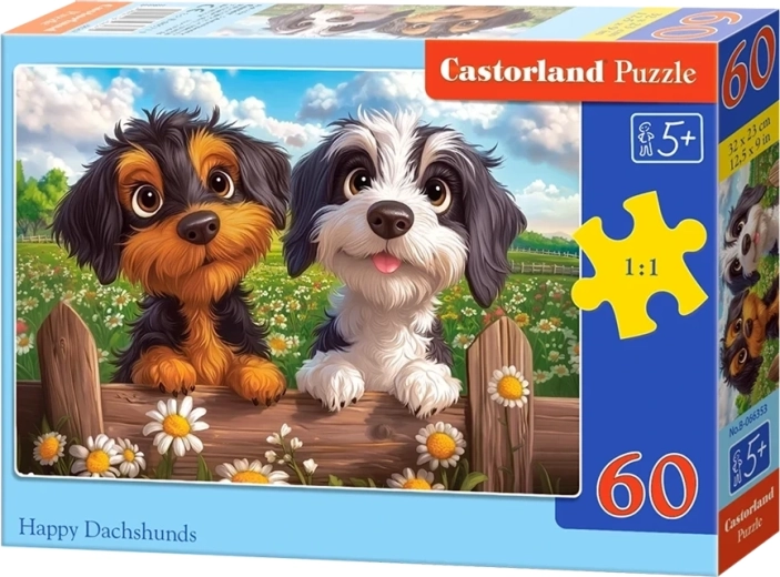 Dėlionė „Laimingi taksai“, 60 dalių