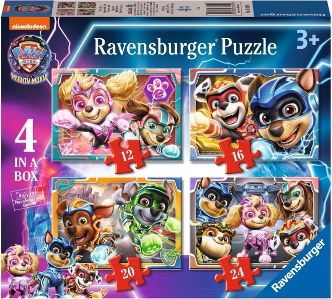 Ravensburger dėlionė Letenėlių patrulių didžiajame filme 4in1 (12–24 dalių)