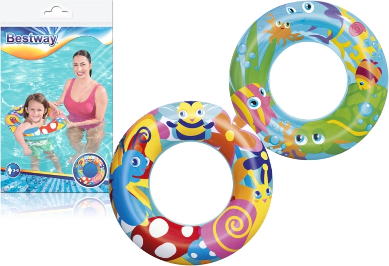 Pripučiama plaukimo ratu vaikams 56 cm BESTWAY vandenyno motyvas 3–6 m.