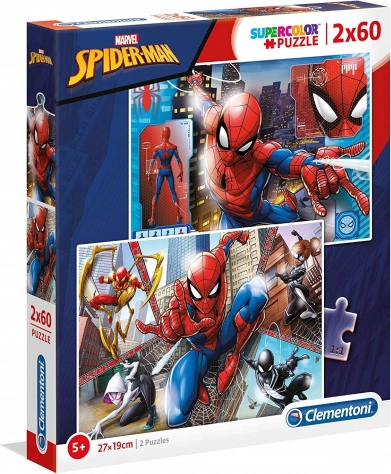 Dėlionė 2×60 Super Color Spider-Man