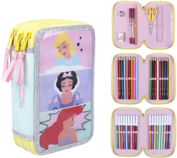 Įrengtas trijų skyrių pieštukinis Disney Princesės
