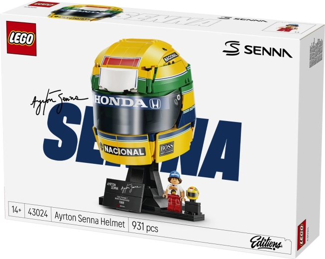Pakuotėje esanti Ayrtono Sennos minifigūrėlė