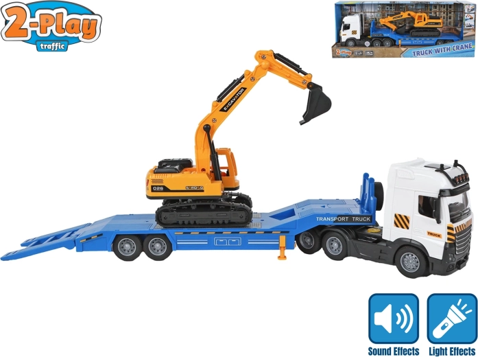 Children's truck with excavator, lights and sounds 2-Play