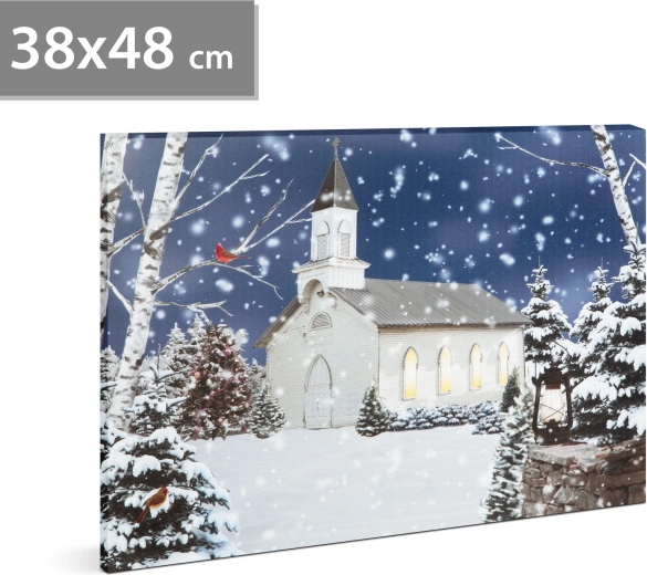 LED wall picture with winter landscape