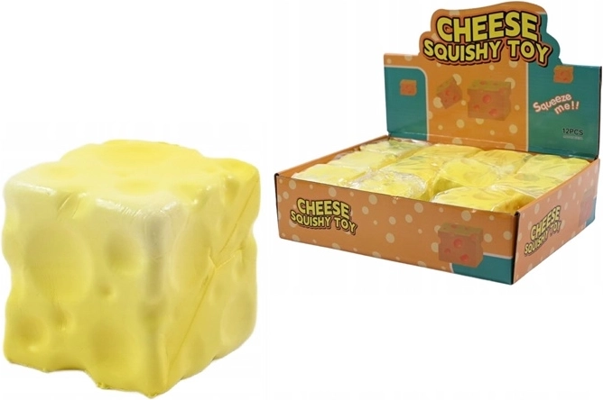 Anti-Stress Squeeze Toy in the Shape of Cheese - 1 piece