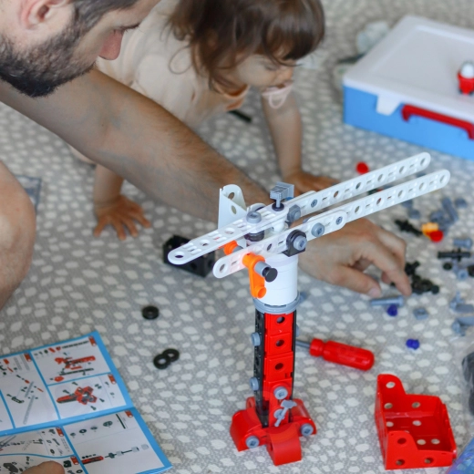 Playing at being little firefighters and builders
