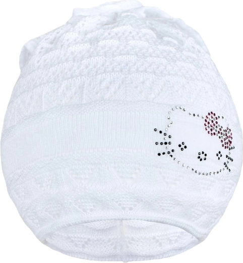 Knitted hat-scarf New Baby kitten white 104 (3–4 years)