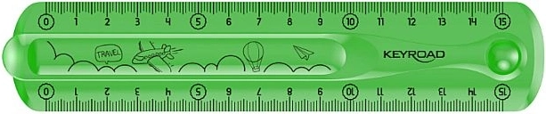 Liniuotė KEYROAD Flexi 15 cm žalia