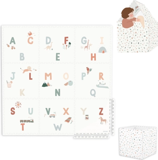 Žaidimų kilimėlis ir laikymo dėžė 2 viename Play&Go EEVAA alphabet