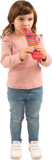 Play by blowing and pressing the keys