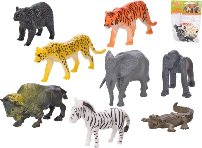 Safari gyvūnėlių rinkinys 8 vnt. (3–6 cm) maišelyje
