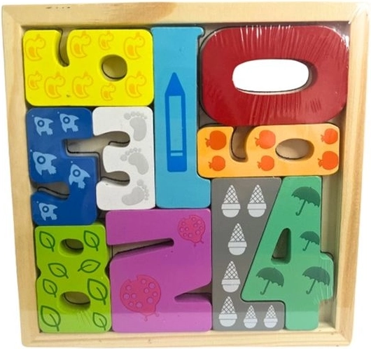 Wooden Number Puzzle 0–9