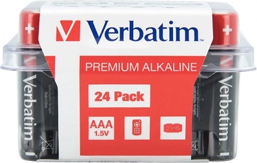 Šarminės AAA baterijos 1,5 V 24 vnt. VERBATIM