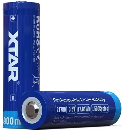 XTAR Li-ion rechargeable battery 21700 3.7 V 4900 mAh with protection - 1 piece