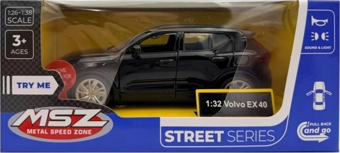MSZ Volvo EX40 modelis su šviesos ir garso efektais, juodas