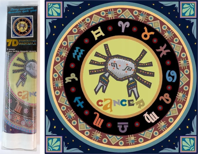 Norimpex 7D deimantinė tapyba Zodiako ženklas Vėžys 30x30 cm