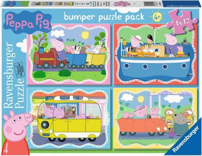 „Ravensburger“ dėlionė „Peppa Pig“ 4 × 42 dalys