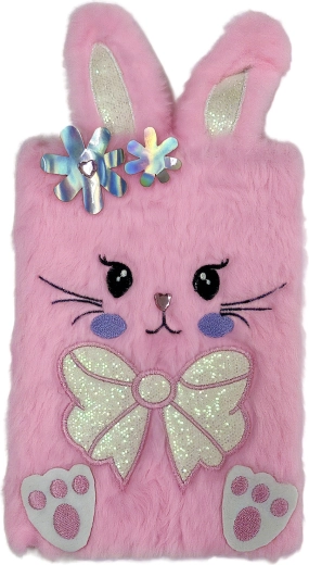 Plush A5 notebook with bunny