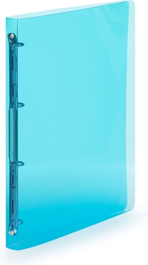 A4 polipropileninis segtuvas Lines, mėlynas, 4 žiedai