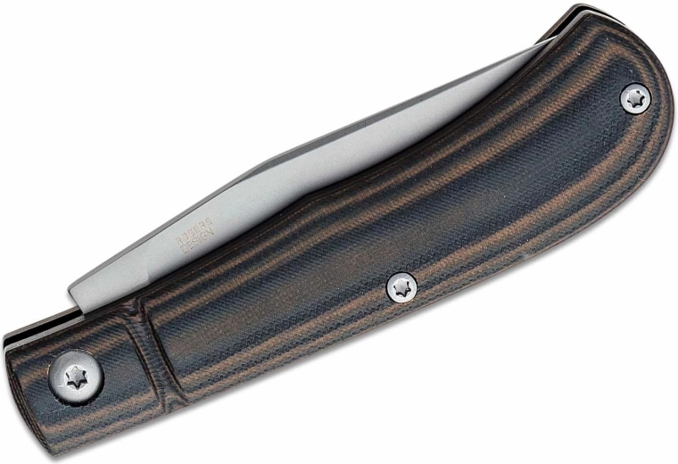 Durable G10 handle in black-brown