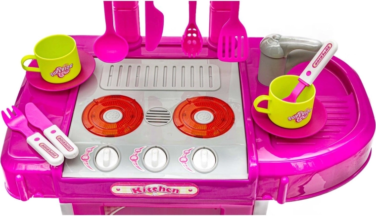 LED light-up burners and cooking sounds