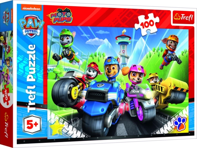 Dėlionė 100 detalių PAW PATROL ant motociklų