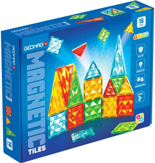 Geomag Gems magnetinės plytelės 16 vnt.
