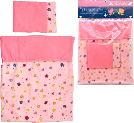Dolls World duvet and pillow for dolls 46 cm