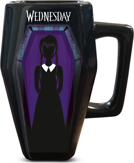 3D karstas formos puodelis su „Wednesday“ motyvu