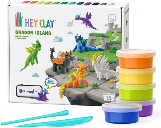 HeyClay drakonų sala – kūrybinis modelino rinkinys