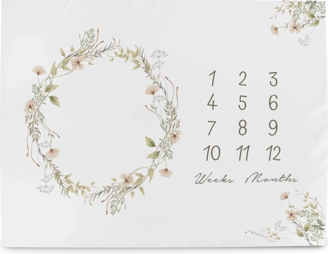 Ceba Baby mėnesių fotopagrindas Basic Summer Flowers 92 × 72 cm